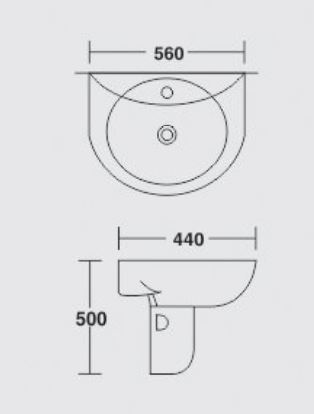 CHẬU RỬA LAVABO TREO ATTAX BW-03