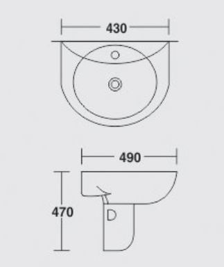 CHẬU RỬA LAVABO TREO ATTAX BW-03N