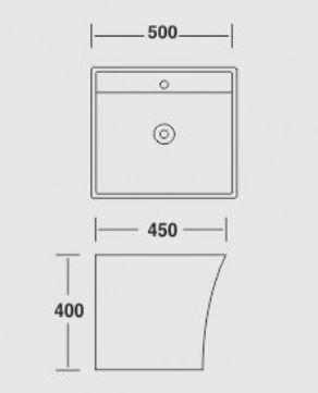 CHẬU RỬA LAVABO TREO ATTAX BW-04