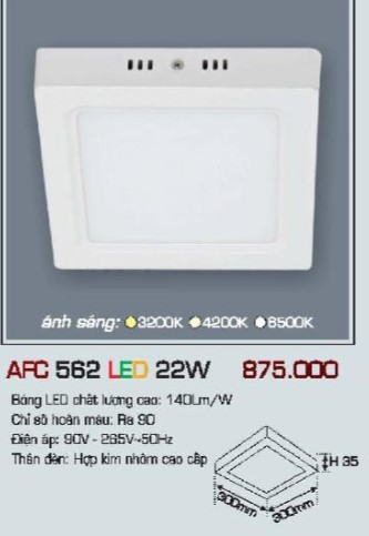 ĐÈN PANEL NỔI CAO CẤP ANFACO AFC 562 LED 22W