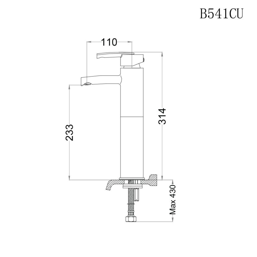 VÒI LAVABO NÓNG LẠNH CAO CAESAR B541CU