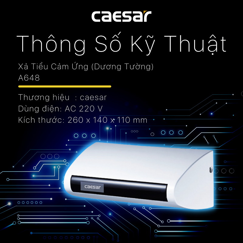 XẢ TIỂU CẢM ỨNG CAESAR A623