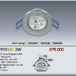 ĐÈN LED DOWNLIGHT LED ÂM TRẦN CAO CẤP ANFACO AFC 510 LED 3W