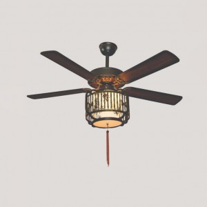 QUẠT ĐÈN TRANG TRÍ CÁNH GỖ ĐQ-9804