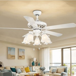 QUẠT ĐÈN TRANG TRÍ CÁNH GỖ VIFA-12
